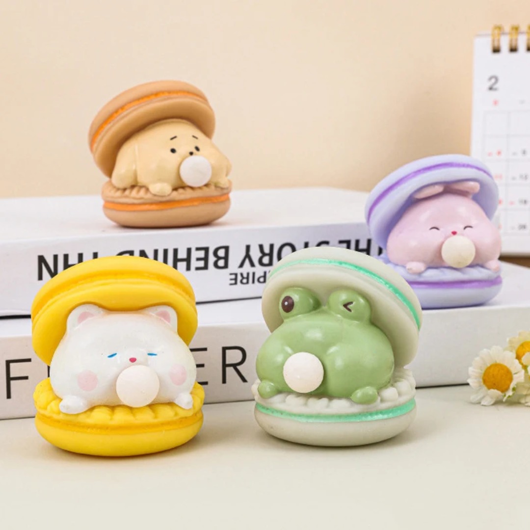 Kids Toys In Wholesale - Creative Spit Bubble Burger Animal Squishy