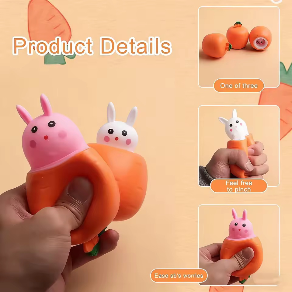 Cute Carrot Rabbit Squeeze Toy - Kids Toys Unique 评论和价格