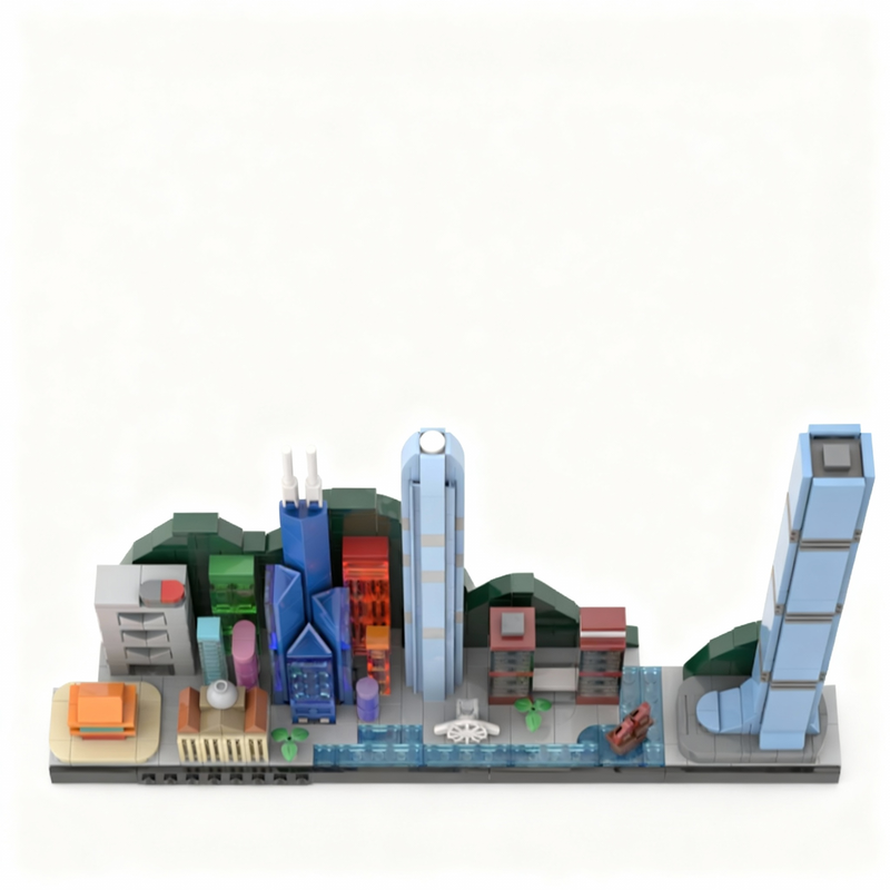 667pcs MOC Hong Kong Skyline A - Kids Toys Hong Kong 评论和价格