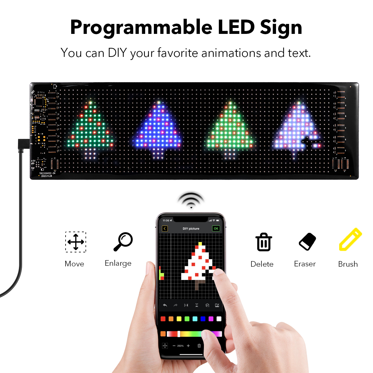 16x96 LEDs Matrix Pixel Panel, - Remote Control Car 评论和价格