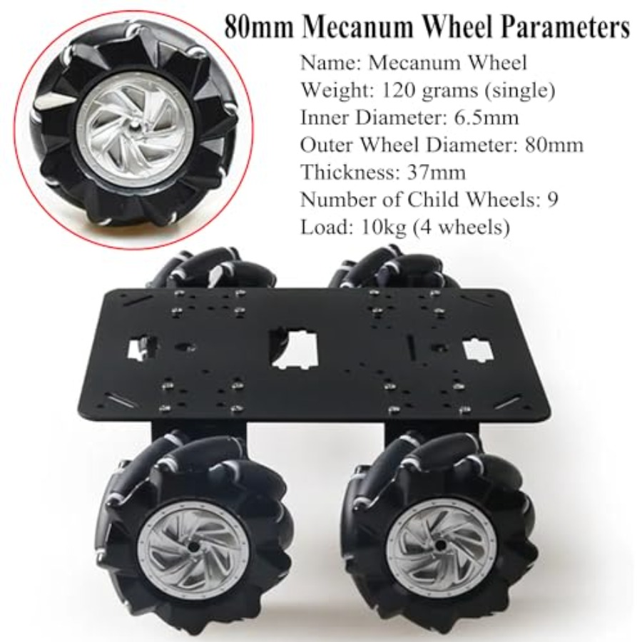 Omnidirectional 80mm mecanum w - Remote Control Car 评论和价格