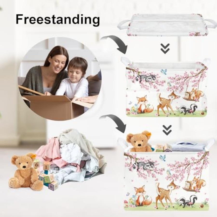 Forest Animal Baby Storage Bas - Kids Toys Basket 评论和价格