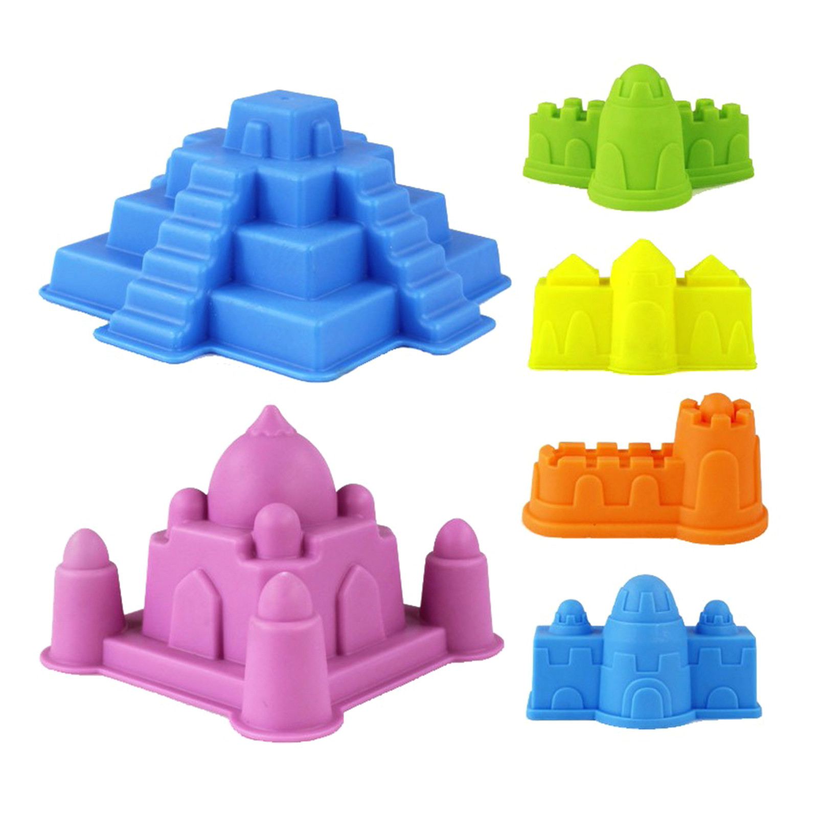 6 Pcs/set Creative Castle Sand - Kinetic Sand Mold 评论和价格