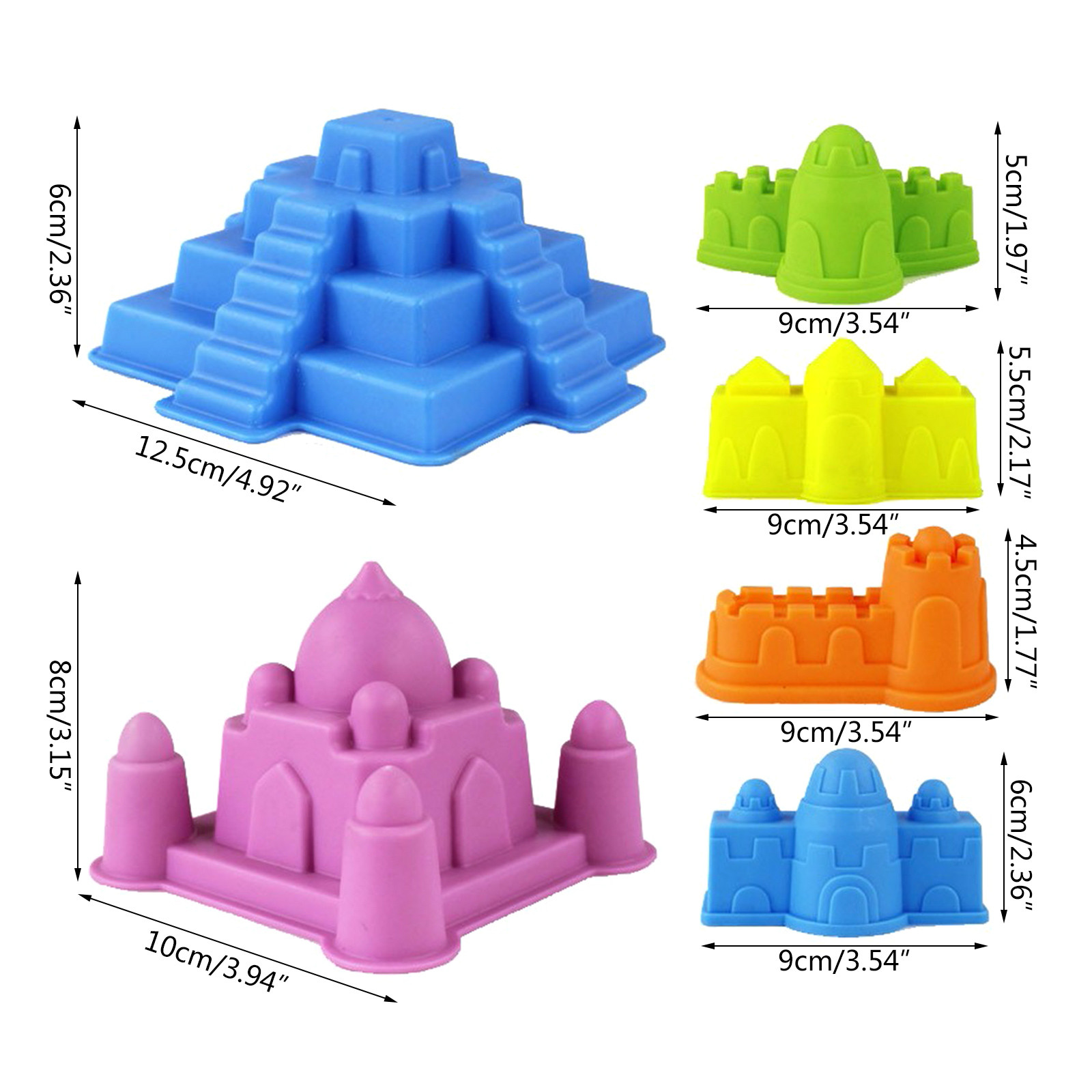 6 Pcs/set Creative Castle Sand - Kinetic Sand Mold 评论和价格