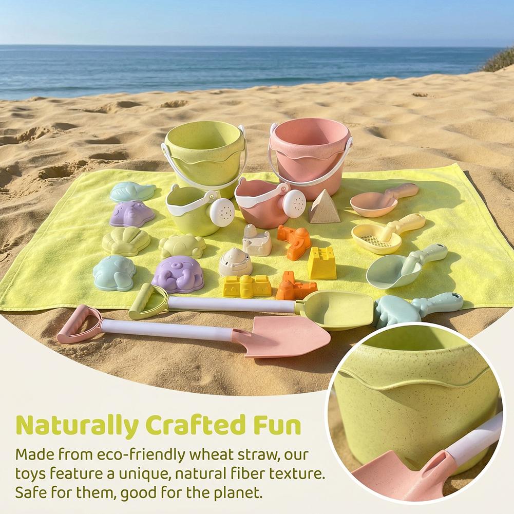 Wheat Straw Kids Beach Toy Set - Kinetic Sand Mold 评论和价格