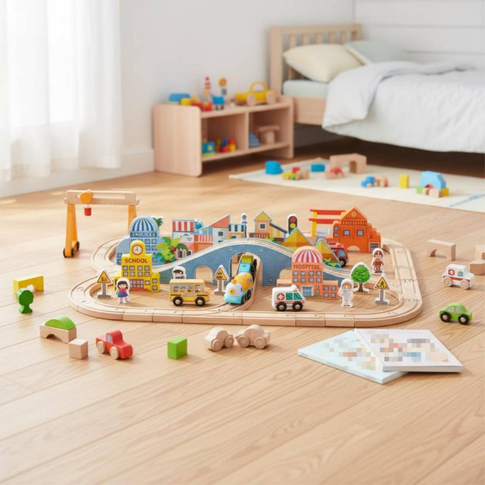 Wooden Train Set Educational W - Kids Toys Brand 评论和价格
