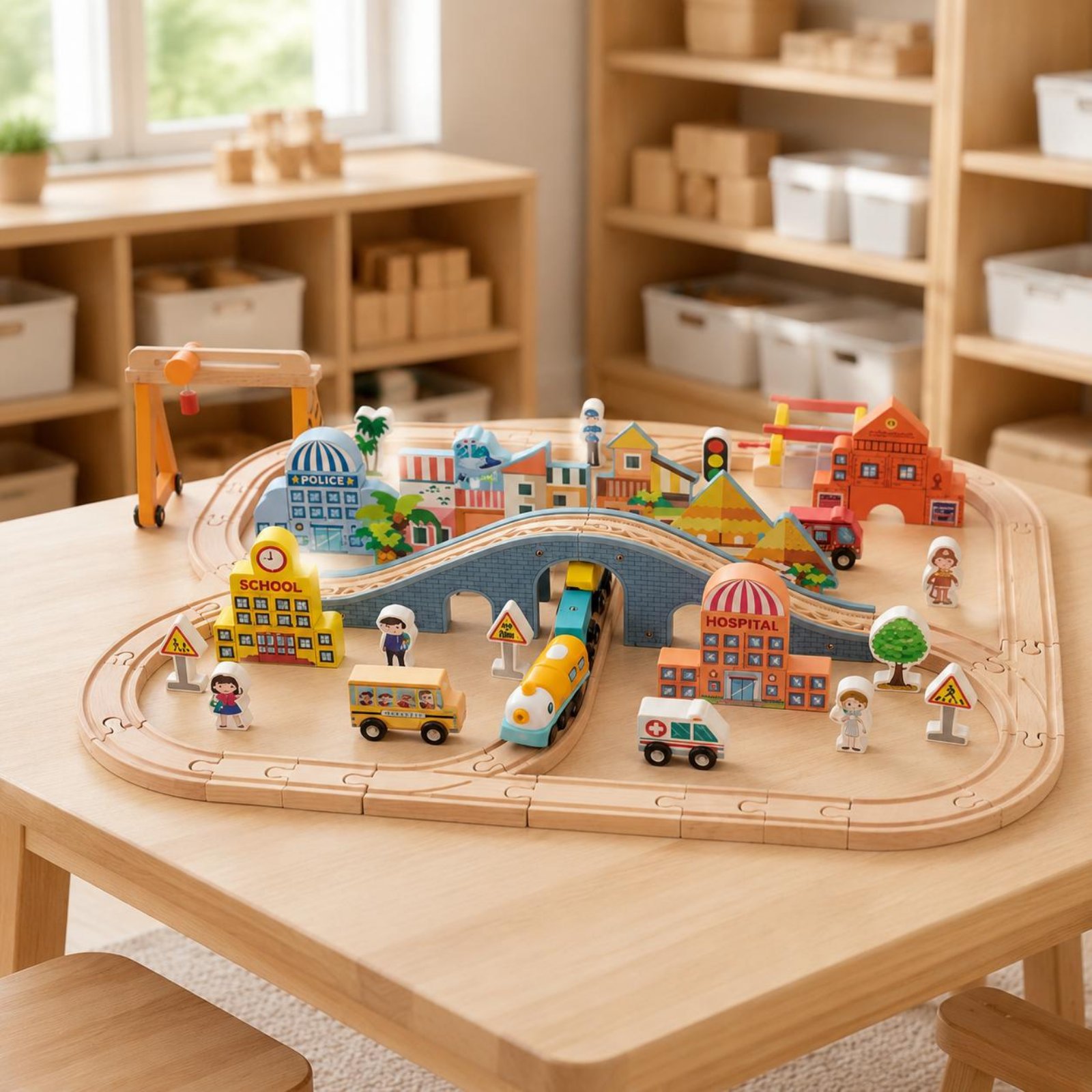 Wooden Train Set Educational W - Kids Toys Brand 评论和价格