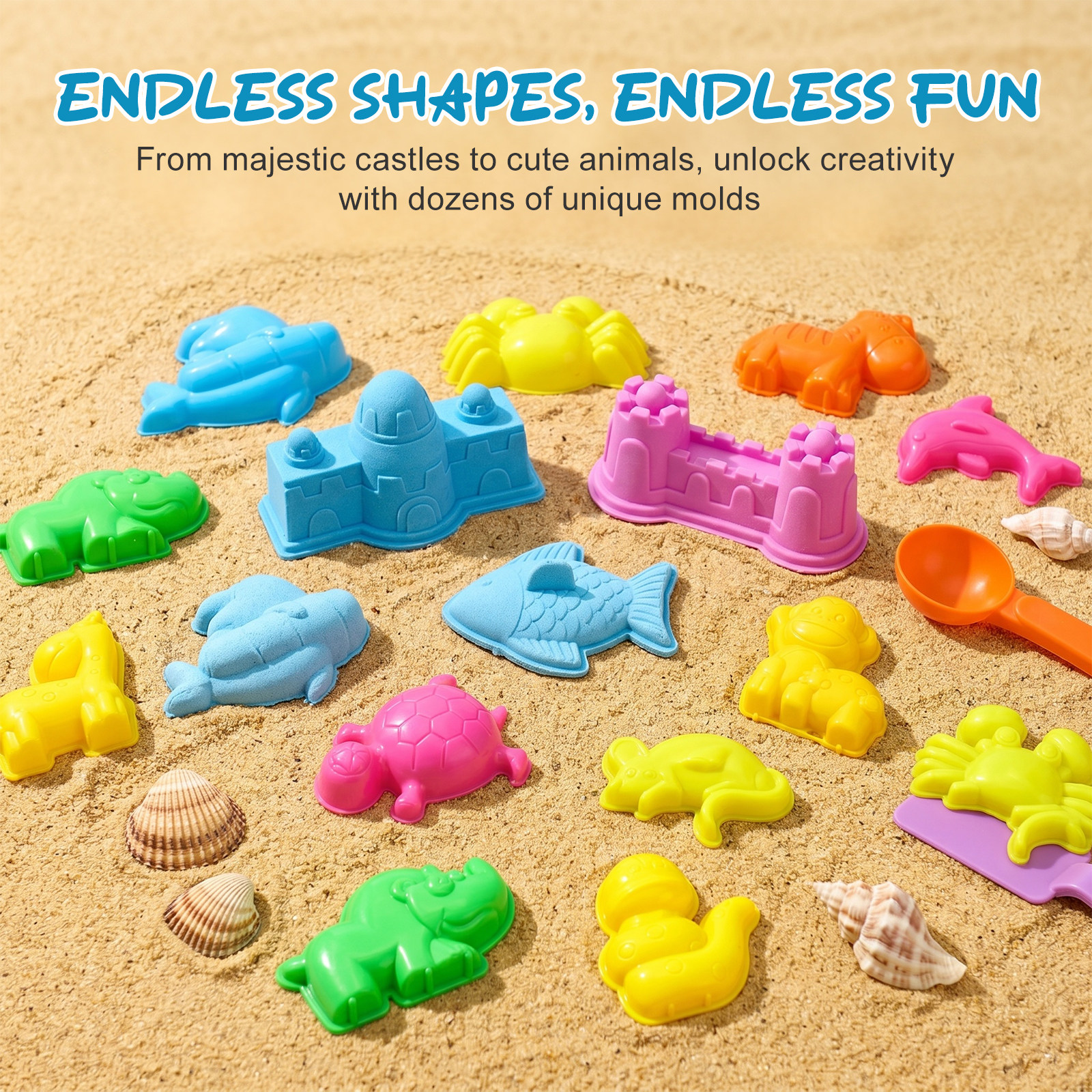 27Pcs Molds Set Bright Colorfu - Kinetic Sand Mold 评论和价格